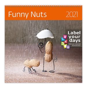 Kalendář nástěnný 2021 Label your days - Funny Nuts