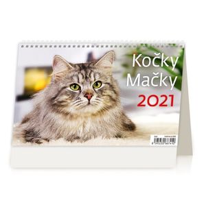 Kalendář stolní 2021 - Kočky/Mačky