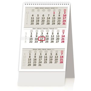 Kalendář stolní 2021 - MINI tříměsíční kalendář/MINI trojmesačný kalendár