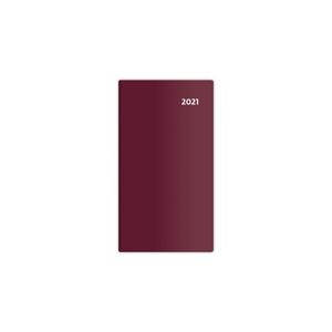 Diář 2021 kapesní - Torino čtrnáctidenní - bordó/bordeaux red