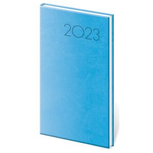 Diář 2023 týdenní kapesní Print - světle modrá