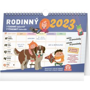 Týdenní rodinný plánovací kalendář 2023 s háčkem, 30 × 21 cm