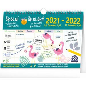 Školní plánovací kalendář 2021/2022 s háčkem, 30 × 21 cm