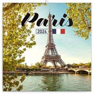 Kalendář nástěnný 2024 poznámkový 30 × 30 cm - Paříž