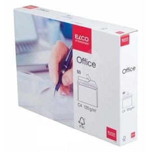 Obálky ELCO Office samolepicí s páskou C4 50 ks bílé