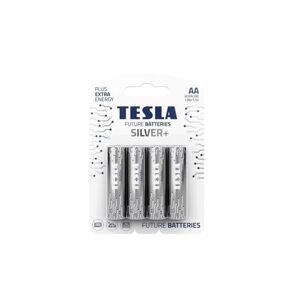 Alkalická tužková baterie AA Tesla SILEVR+ 4 ks, blistr