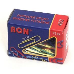 RON Kancelářské sponky barevné 28 mm - 75 ks