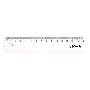 Pravítko LUMA 15 cm - průhledné