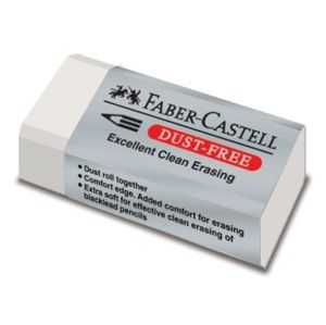 Stěrací pryž Faber-Castell DUST-FREE, bílá