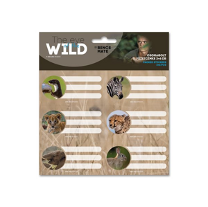 Jmenovky na sešit Ars Una - Wildlife II, 3 × 6 ks