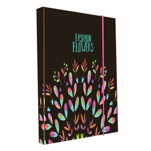 Desky na sešity s boxem A5 - Fashion Flowers