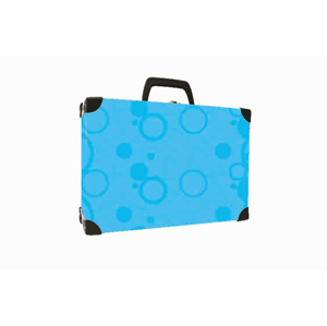 Kufřík lamino hranatý okovaný - NEO COLORI modrá