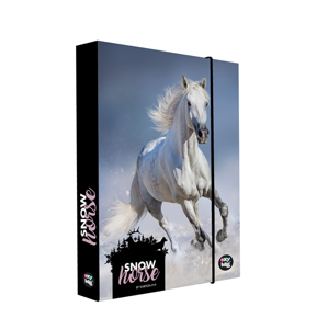Desky na sešity s boxem A5 Jumbo - Kůň 2020/snow horse