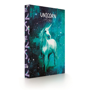 Desky na sešity s boxem A5 - Unicorn/Jednorožec 2020