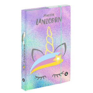 Desky na sešity s boxem A4 Jumbo - Magical unicorn