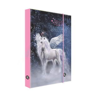 Desky na sešity s boxem A5 - Hello unicorns