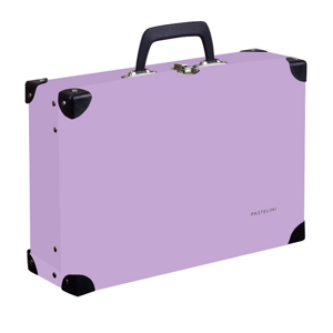 Kufřík lamino hranatý okovaný PASTELINI - fialový