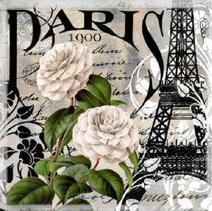 Stil Ubrousky 33 x 33 dekorativní - Paris "1900"