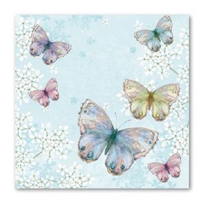 Stil Ubrousky 33 x 33 dekorativní - motýlci - modrá