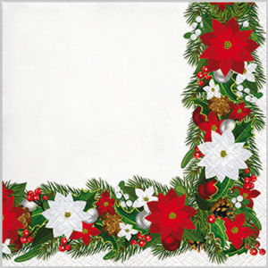 Stil Ubrousky 33 × 33 Vánoce - lem s vánočními hvězdami