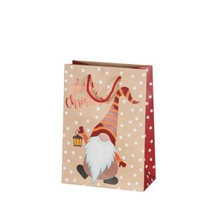 Vánoční dárková taška 16 × 22 × 8 cm - vánoční skřítek