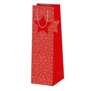 Vánoční dárková taška 10,5 × 36 × 10 cm - Sněhové vločky