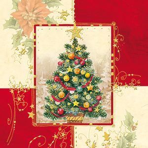 Vánoční ubrousky 33 x 33 cm, 20 ks - Vánoční strom