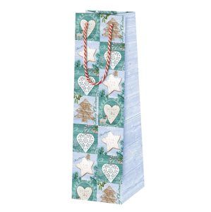 Vánoční dárková taška 10,5 × 36 × 10 cm - Ledové kouzlo