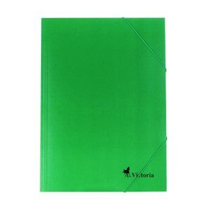 Victoria Spisové desky s gumou A4 karton - zelené