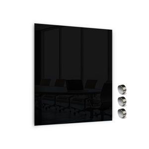 Memoboards Skleněná magnetická tabule 80 × 60 cm, černá