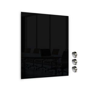 Memoboards Skleněná magnetická tabule 90 × 60 cm, černá