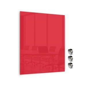 Memoboards Skleněná magnetická tabule 90 × 120 cm, červená