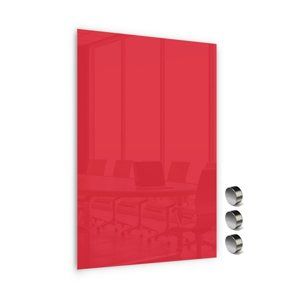 Memoboards Skleněná magnetická tabule 100 × 200 cm, červená