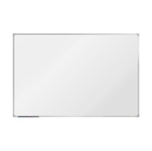 boardOK Bílá magnetická tabule s emailovým povrchem 180 × 120 cm, stříbrný rám
