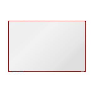 boardOK Bílá magnetická tabule s emailovým povrchem 180 × 120 cm, červený rám