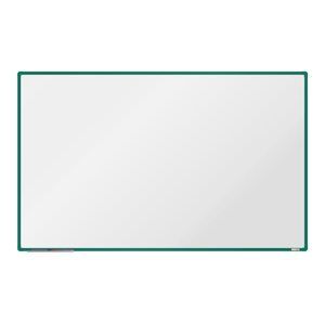 boardOK Bílá magnetická tabule s emailovým povrchem 200 × 120 cm, zelený rám
