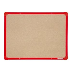 BoardOK Tabule s textilním povrchem 60 × 45 cm, červený rám