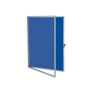 Textilní interiérová vitrína ekoTAB 75 × 100 cm, modrá
