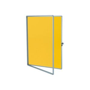 Textilní interiérová vitrína ekoTAB 75 × 100 cm, žlutá