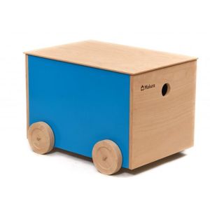 Dřevěný box na kolečkách - hnědý