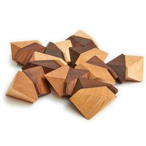 Skládačka dřevěné kameny 20 ks
