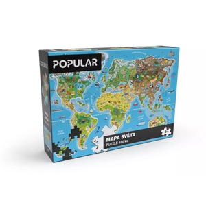 Puzzle - Mapa světa, 160 ks – CZ