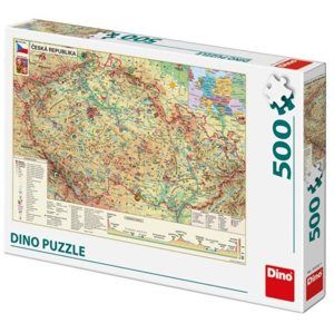 Puzzle Mapa České Republiky 47x 33cm - 500dílků