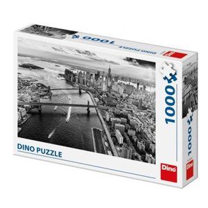 Puzzle New York Manhattan černobílé 66x 47cm 1000 dílků