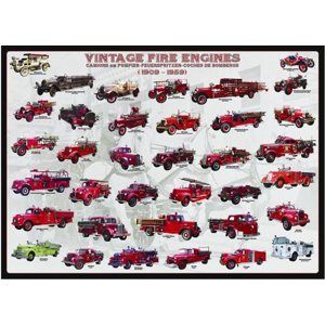 Puzzle Vývoj hasičských vozů 1000 dílků