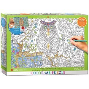 Color me puzzle Moudrá sova 500 dílků + sada na zavěšení