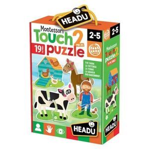 Hmatové puzzle Farma 19x2 dílky (Montessori)