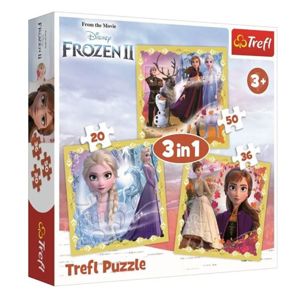 Puzzle Ledové království 2: Síla Anny a Elsy 3v1 (20,36,50 dílků)