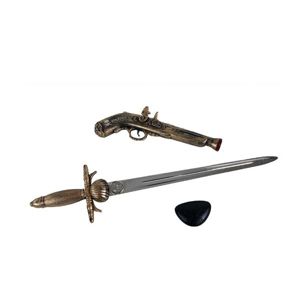 Sada pirátská - pistol, meč a klapka na oko