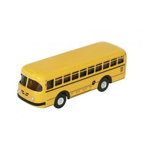 Autobus retro na klíček kov 19cm žlutý - Kovap